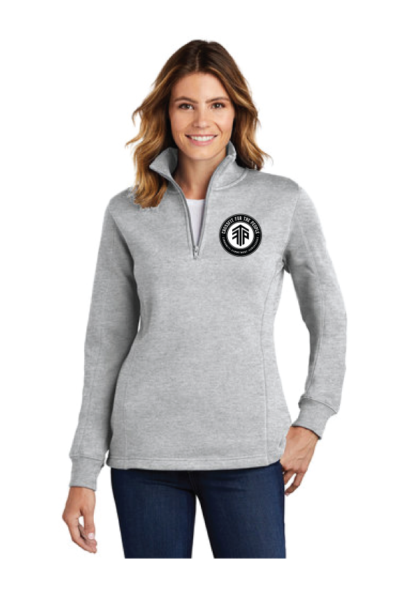 CFTP Embroidered Womens 1/4 Zip Sweatshirt - Image 2