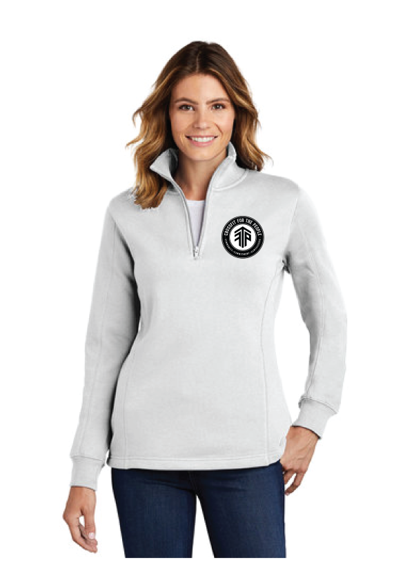 CFTP Embroidered Womens 1/4 Zip Sweatshirt - Image 4