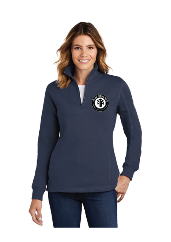 CFTP Embroidered Womens 1/4 Zip Sweatshirt - Image 3