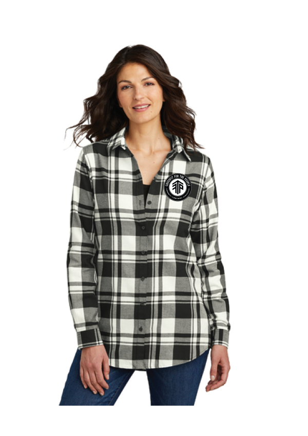 CFTP Womens Embroidered Plaid Flannel - Image 2